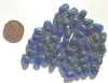 50 12mm Matte Sapphire/Yellow Marble Tulips